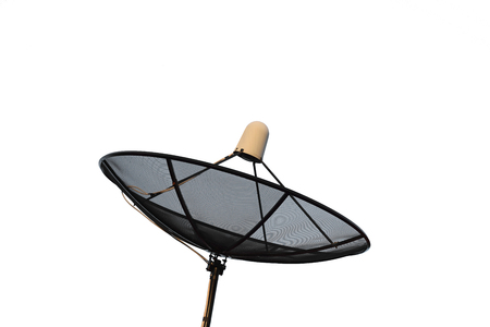 Satellite dish isolated on white background.の写真素材