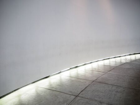 Strip Light on floor and corridor.の写真素材