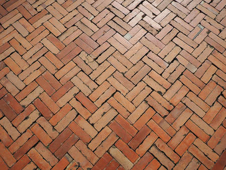 old red brick floor texture and background.の写真素材
