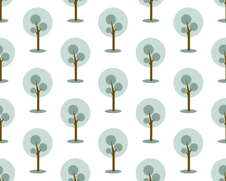 seamless trees pattern. Winter landscapes wallpaper. icon and symbol in Vector Illustration.のイラスト素材