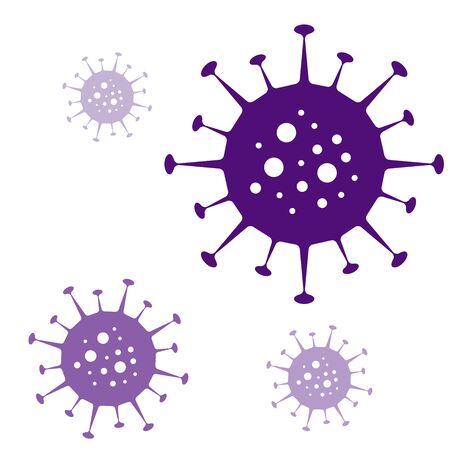 Corona virus Bacteria illustration on white background. Covid-2019 Vector icon.のイラスト素材