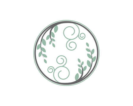 Floral ornament in a circle shapeのイラスト素材