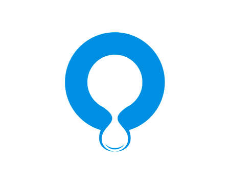 Circle O letter initial with water dropのイラスト素材