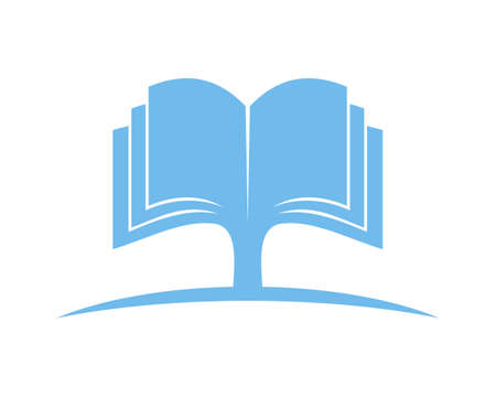 Open book page education logoのイラスト素材