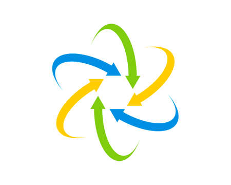 Science symbol with rotation arrowのイラスト素材