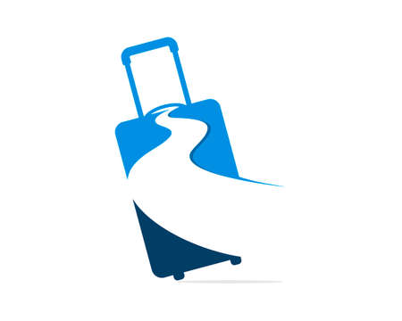 Traveling road way inside the travel bagのイラスト素材