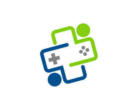 Cross game console with simple people