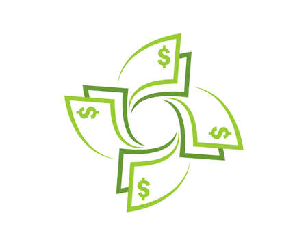 Circular dollar logoのイラスト素材