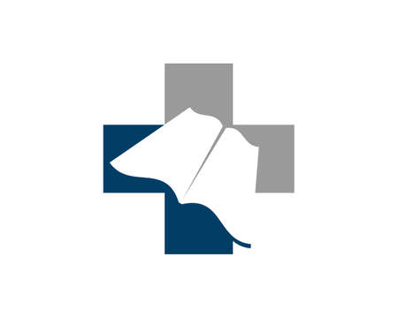 Plus Medical book education logoのイラスト素材