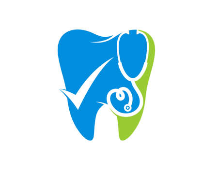 Healthy teeth with stethoscope insideのイラスト素材