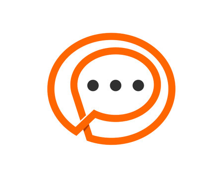 Orange bubble chat connectionのイラスト素材