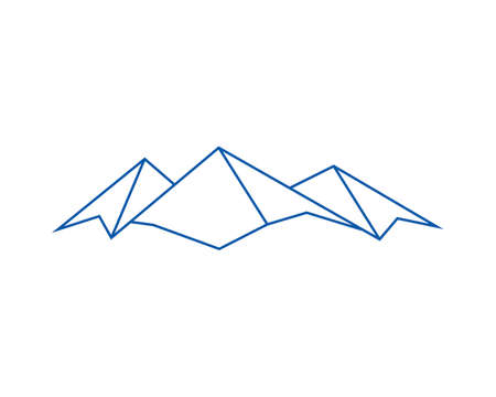 Simple mountain outlineのイラスト素材
