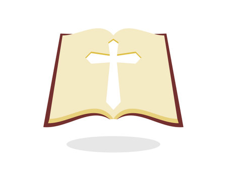 Religion book with cross insideのイラスト素材