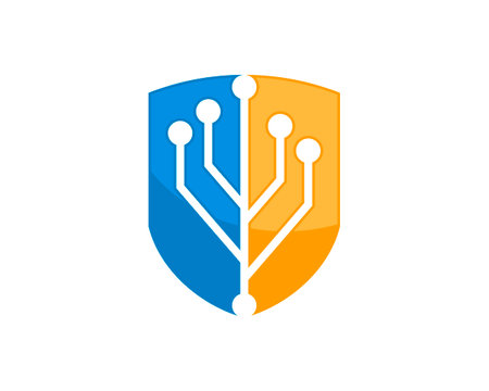 Protection shield with circuit technology insideのイラスト素材