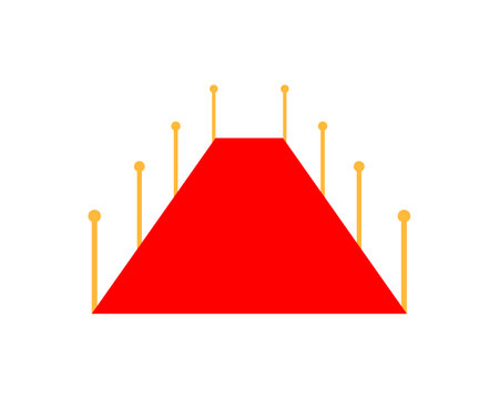Elegant red carpetのイラスト素材