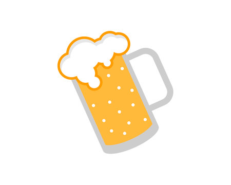 Simple glass and beerのイラスト素材