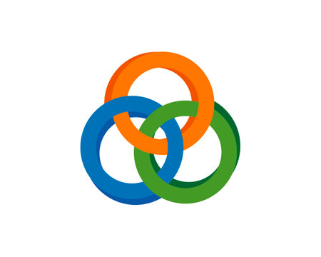 Three circle shape connectionのイラスト素材