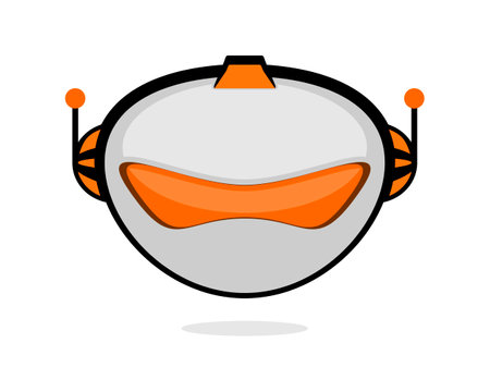 Robot head technology logoのイラスト素材