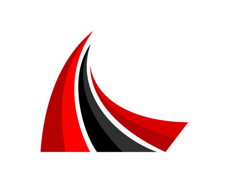 Red and black abstract shapeのイラスト素材