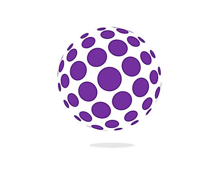 Purple abstract circle shapeのイラスト素材