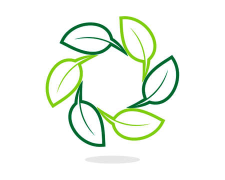 Abstract circular nature leafのイラスト素材