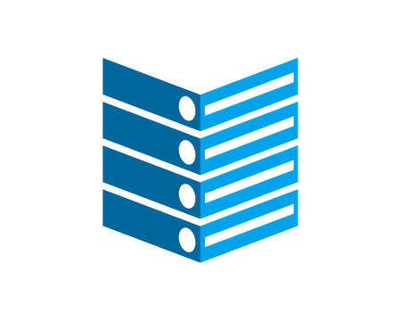 Building construction with blue stripesのイラスト素材