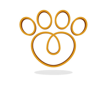 Love gold finger pet outlineのイラスト素材