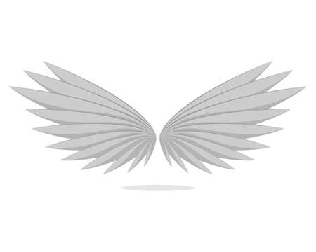 Luxury silver wingsのイラスト素材