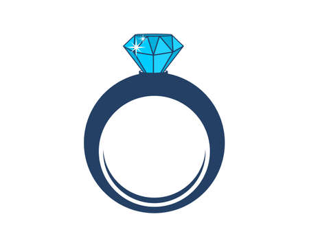 Ring jewelry with shining gemsのイラスト素材