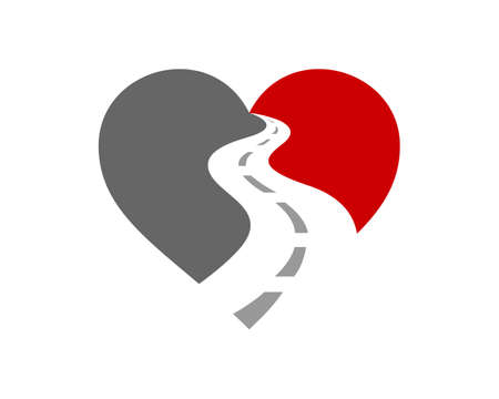 Love road way asphaltのイラスト素材