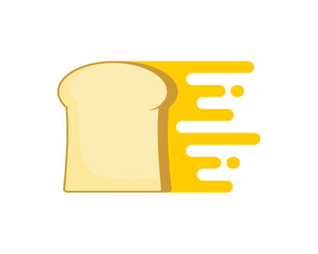 Bread with pineapple jam effect logoのイラスト素材