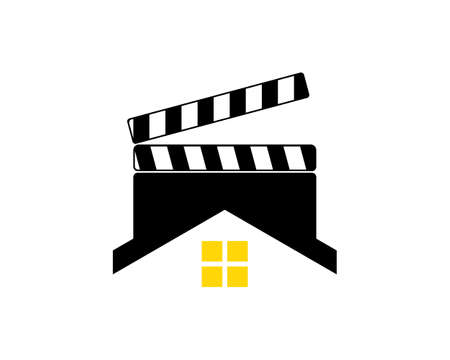 Media film with simple houseのイラスト素材