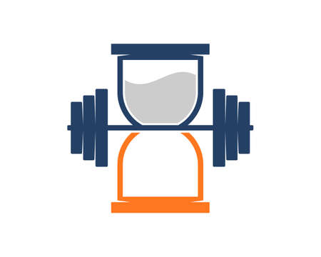 Hourglass with dumbbell in the middle