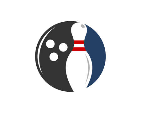 Bowling ball with bowling pin insideのイラスト素材
