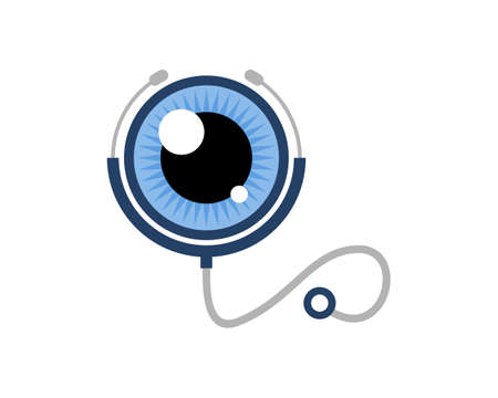 Stethoscope with clean eye in the middleのイラスト素材