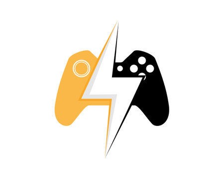 Game controller with energy symbol in the middleのイラスト素材