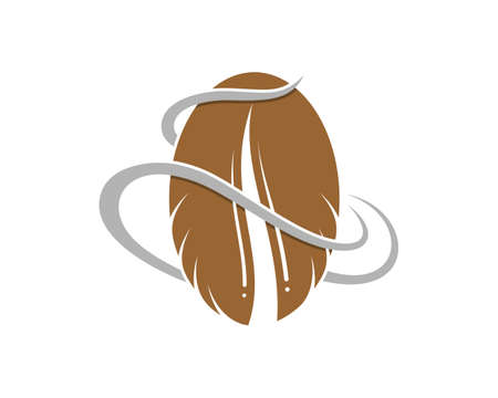 Coffee beans with vapor surroundingのイラスト素材