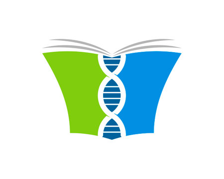 Education book with DNA symbol insideのイラスト素材