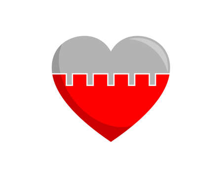 Fortress in the love shape logoのイラスト素材