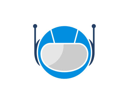 Robot head with blue colorのイラスト素材