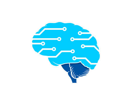 Human brain with circuit technology insideのイラスト素材