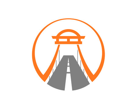 Bridge road vector illustration logoのイラスト素材
