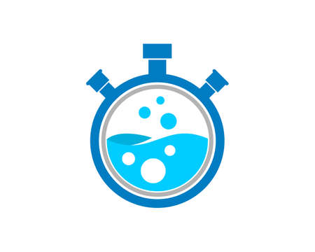 Stopwatch with laboratory liquid inside