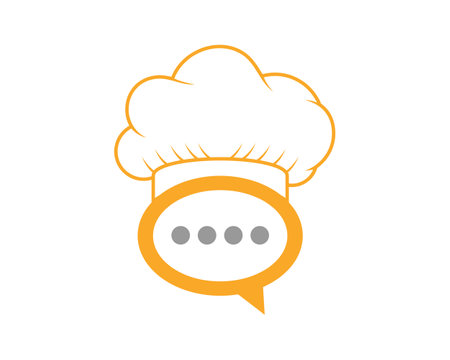 Bubble chat with chef hatのイラスト素材