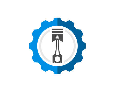 Mechanical gear with piston insideのイラスト素材