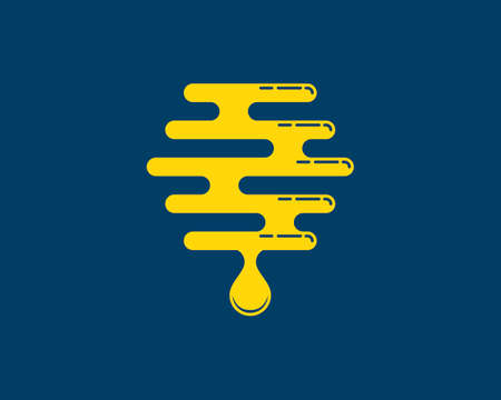 Abstract bee hive with honey water dropのイラスト素材