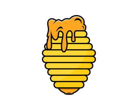 Beehive with melted liquid on topのイラスト素材
