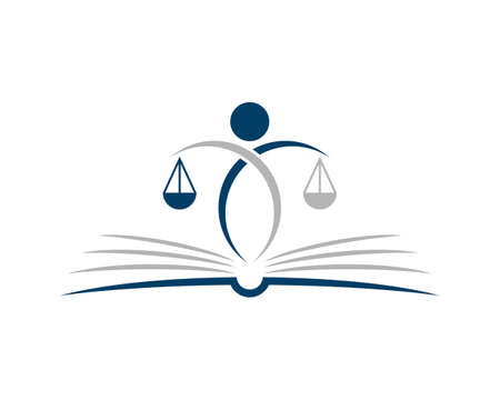 Abstract open book with law scale on the topのイラスト素材