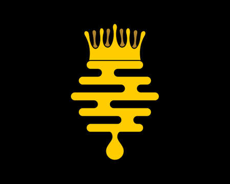 Abstract beehive liquid with crown on topのイラスト素材