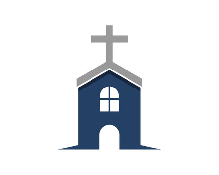 Simple church vector illustration logoのイラスト素材